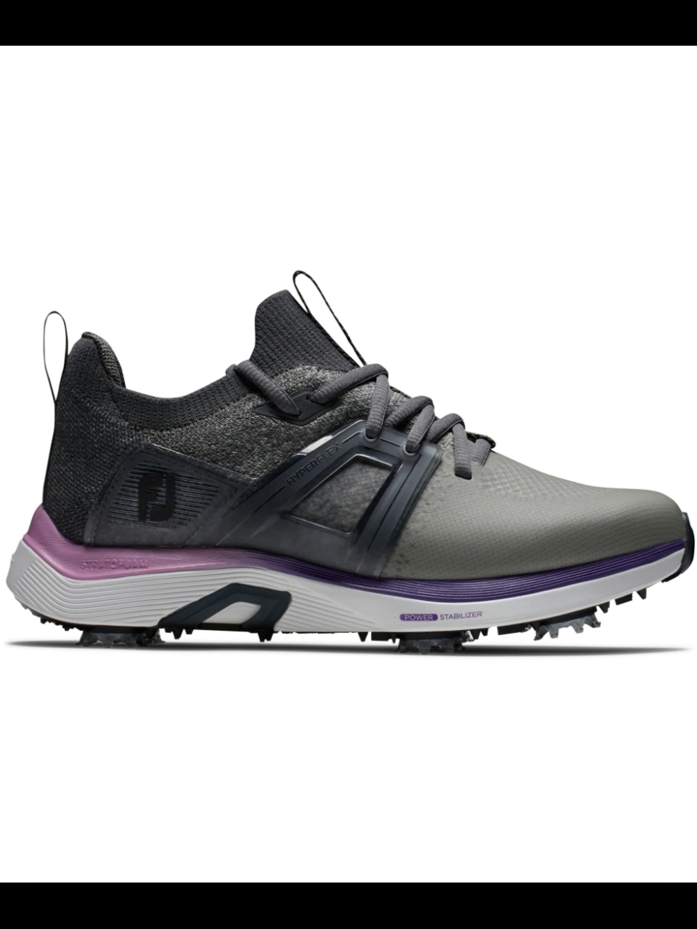 FootJoy Women's Gray Golf Shoe with Purple Accent